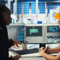 photovoltaics-factory-manager-chatting-with-engineer-about-energy-production